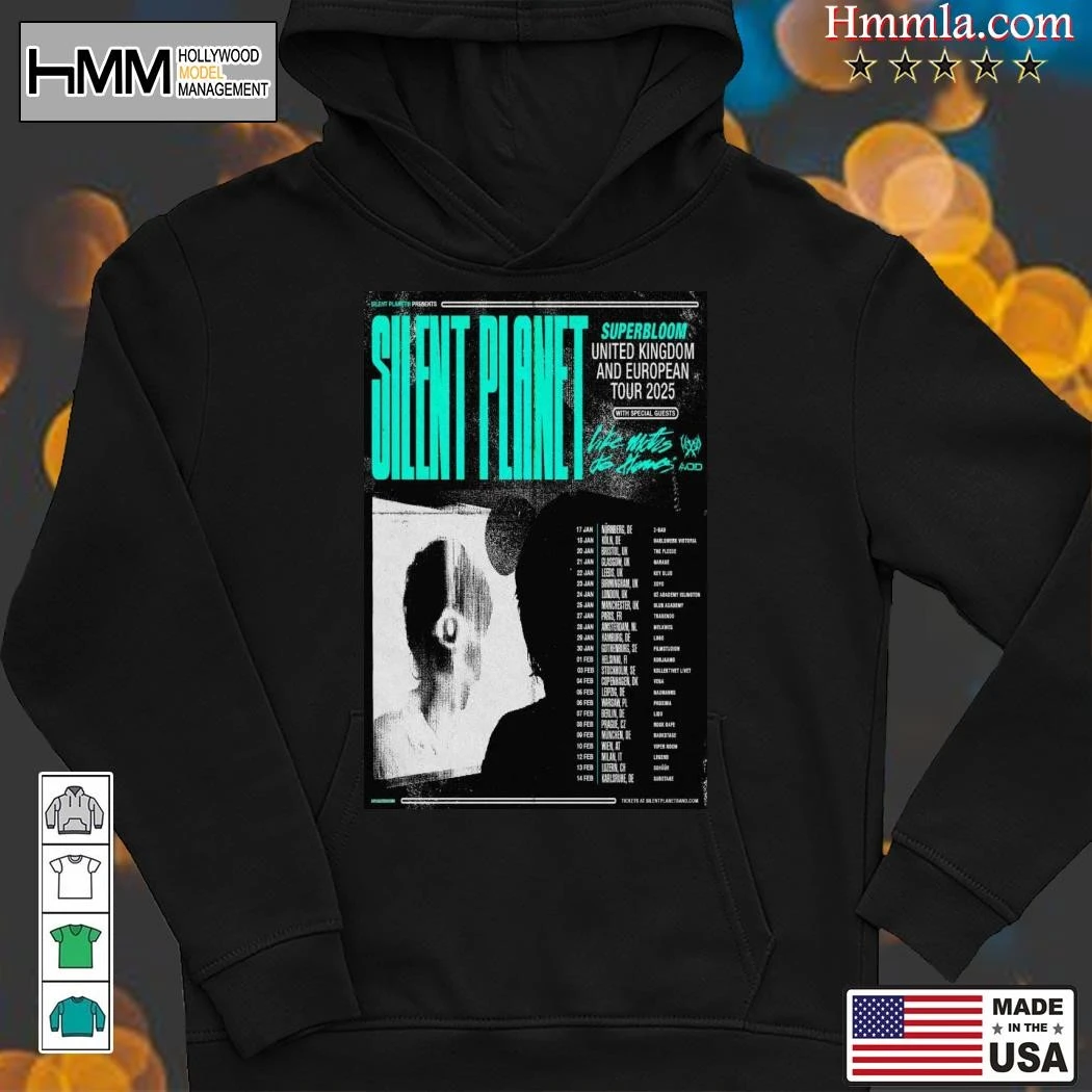 New Silent Planet 2025 United Kingdom And European Tour, Silent Planet Hoodies