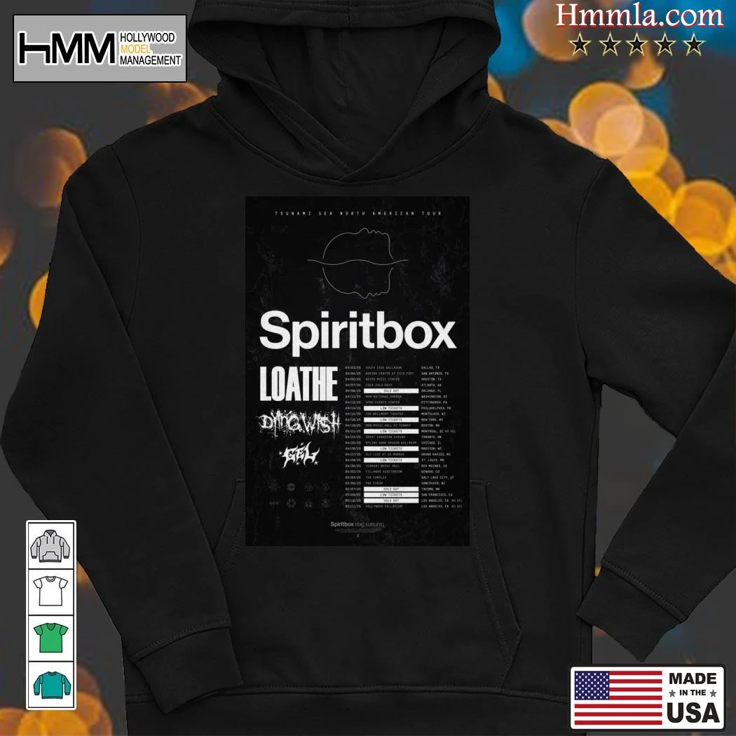 New Spiritbox Tsunami Sea Tour 2025, Spiritbox Tsunami Hoodies