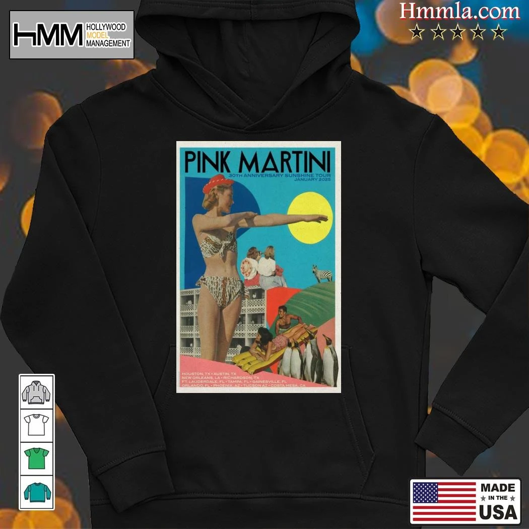 New Pink Martini Tour Austin, TX 2025, Pink Martini Hoodies