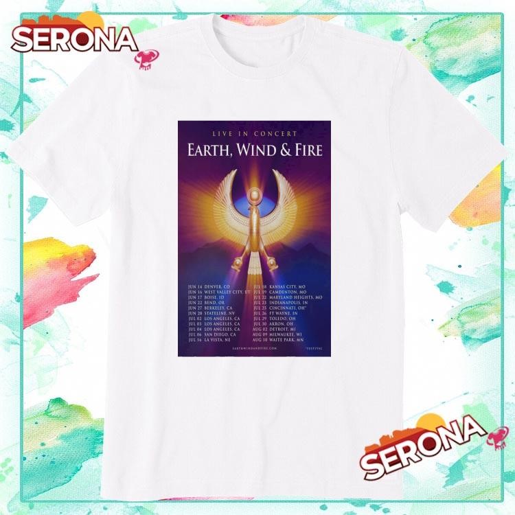 New Summer Tour 2025 Earth Wind And Fire, Summer Tour 2025 T-Shirt