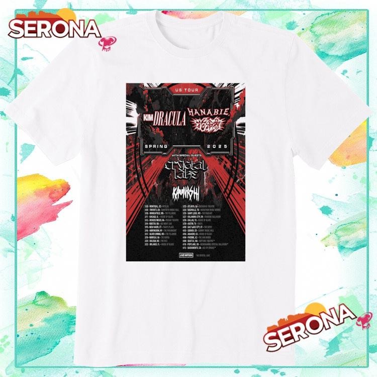 Kim Dracula Hanabie Us Tour 2025 Spring, Kim Dracula Hanabie T-Shirt