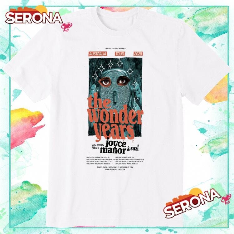 New The Wonder Years Australia Tour 2025, The Wonder Years T-Shirt
