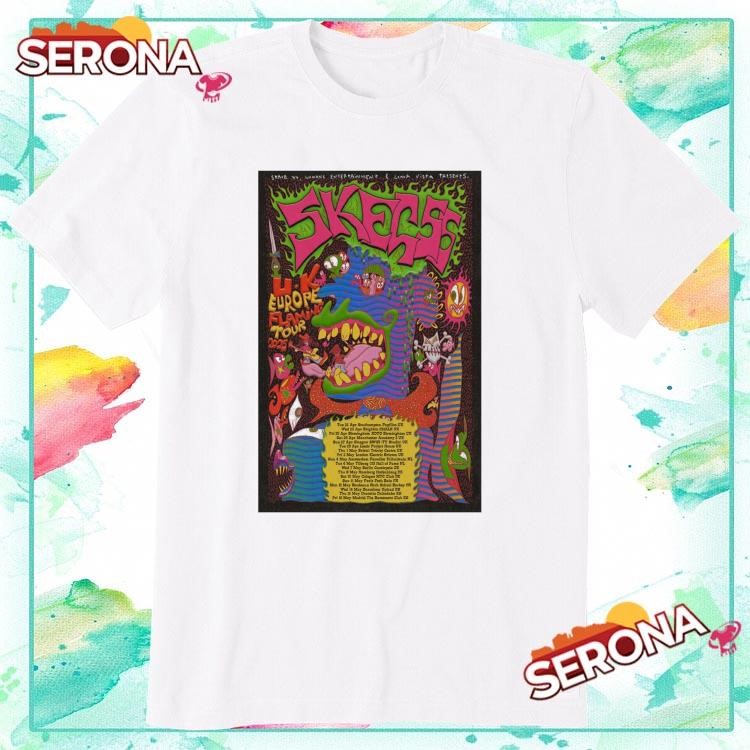 New Uk Europe Flaming Tour 2025 Skegss, Uk Europe Flaming T-Shirt