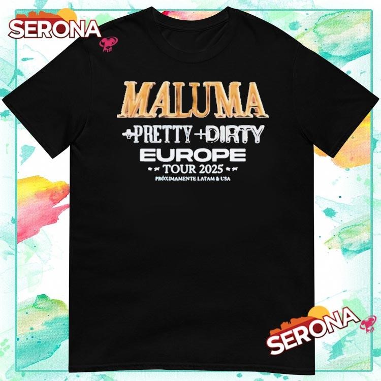 New Maluma Pretty Dirty Europe Tour 2025, Maluma Pretty Dirty T-Shirt