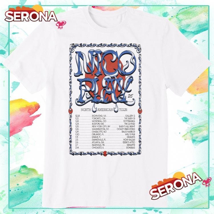 New Nico Play North American Tour 2025, Nico Play North T-Shirt