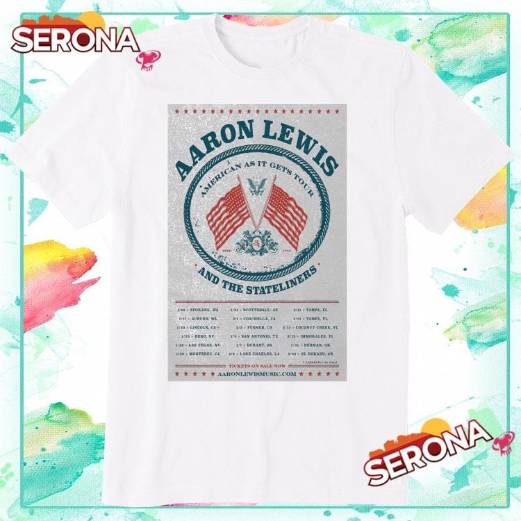 Aaron Lewis American As It Gets Tour 2025, Aaron Lewis American T-Shirt