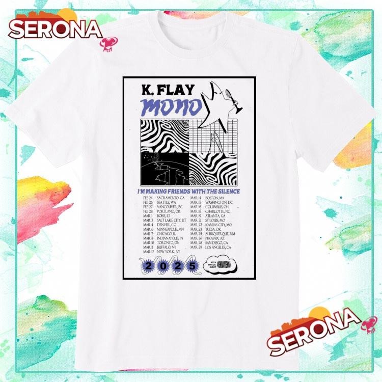 New Kflay Mono IM Making Friends With The Silence Tour 2025, Kflay Mono IM T-Shirt