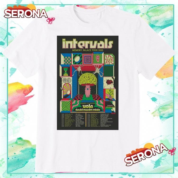 New Memory Palace Tour 2025 Intervals Vola David Maxim Micic, Memory Palace Tour T-Shirt