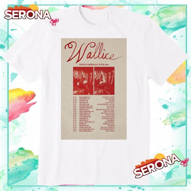New Wallice North American Tour 2025, Wallice North American T-Shirt