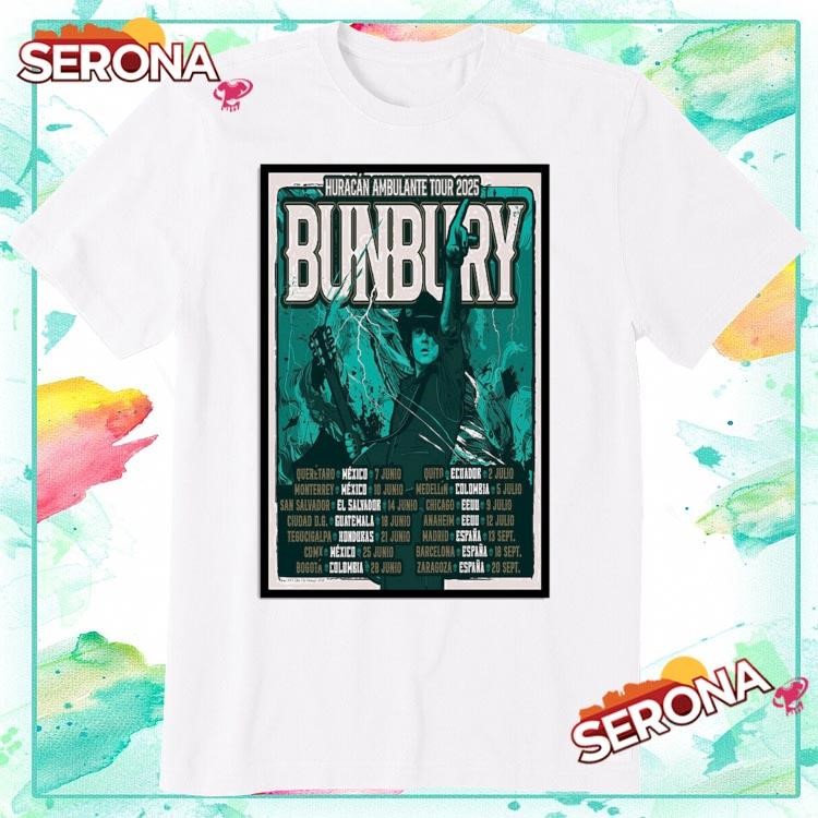 New Enrique Bunbury Huracan Ambulante Tour 2025, Enrique Bunbury Huracan T-Shirt