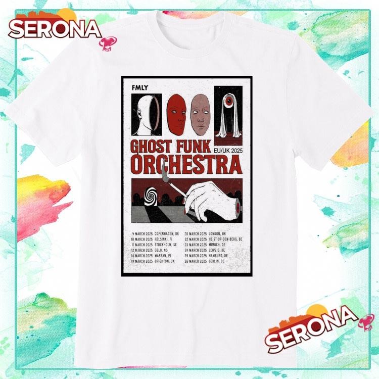 Ghost Funk Orchestra Eu Uk March Tour 2025, Ghost Funk Orchestra T-Shirt