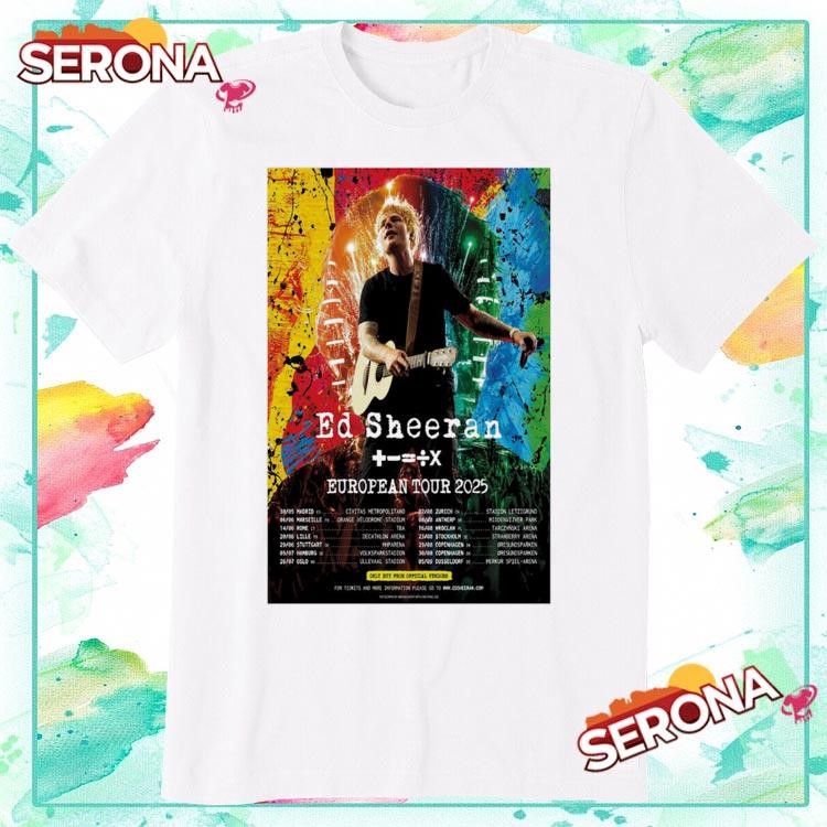 European Tour 2025 Ed Sheeran, European Tour 2025 T-Shirt
