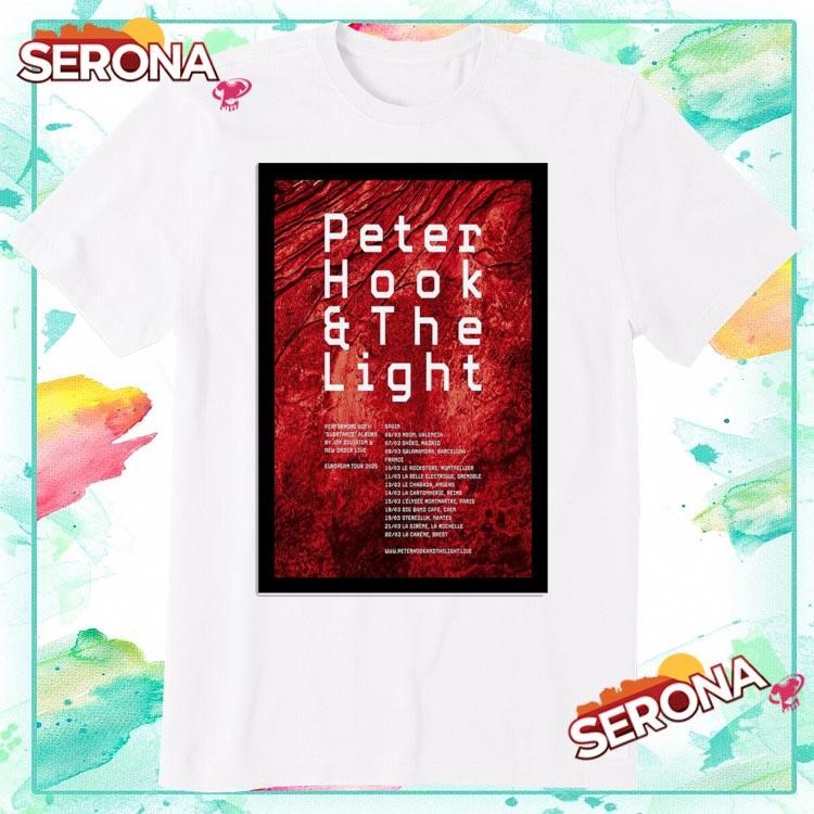 New Peter Hook And The Light Spain And France Tour 2025, Peter Hook T-Shirt