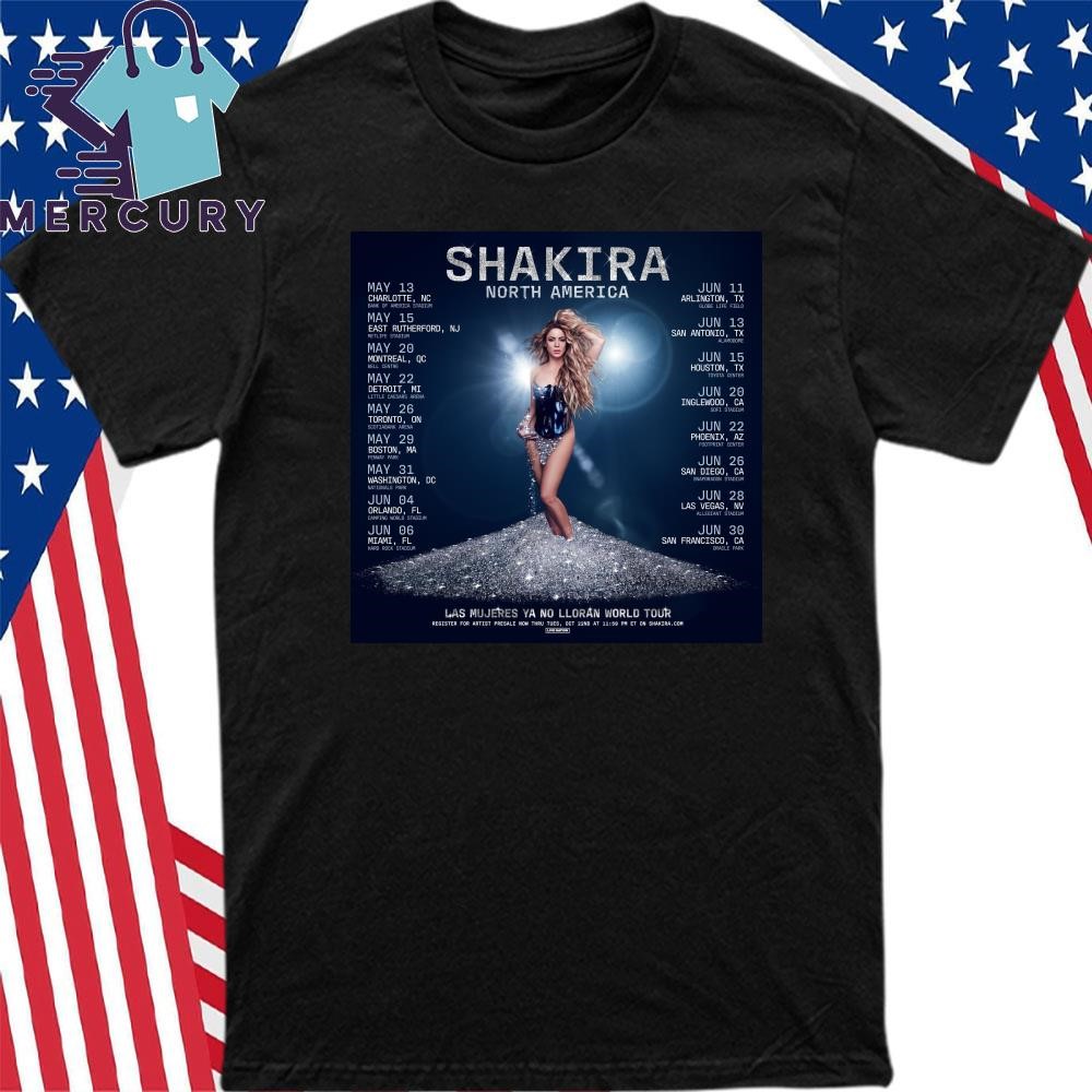 New Shakira Las Mujeres Ya No Lloran North America 2025, Shakira Las Mujeres T-Shirt