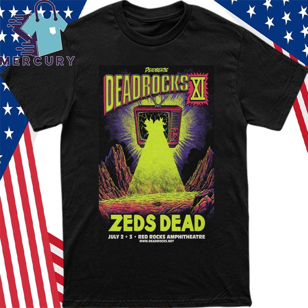 Zeds Dead July 2 & 3 2025 Red Rocks Amphitheatre Morrison CO, Zeds Dead July T-Shirt