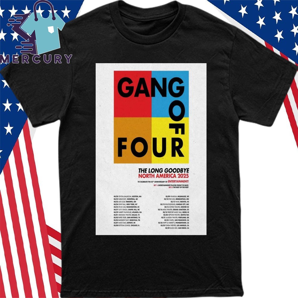 Gang Of Four The Long Goodbye Tour 2025, Gang Of Four T-Shirt
