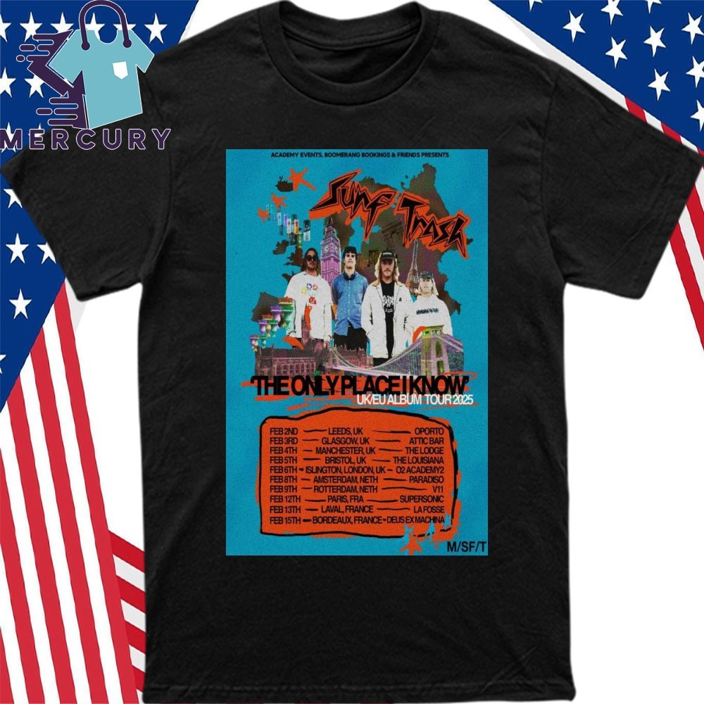 Surf Trash UK EU Album Tour 2025, Surf Trash UK T-Shirt