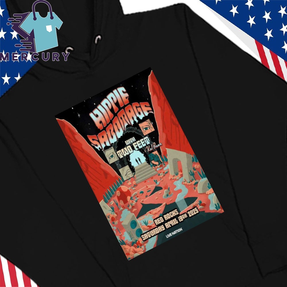 Hippie Sabotage Red Rocks Amphitheatre Morrison CO Tour 2025, Hippie Sabotage Red Hoodies