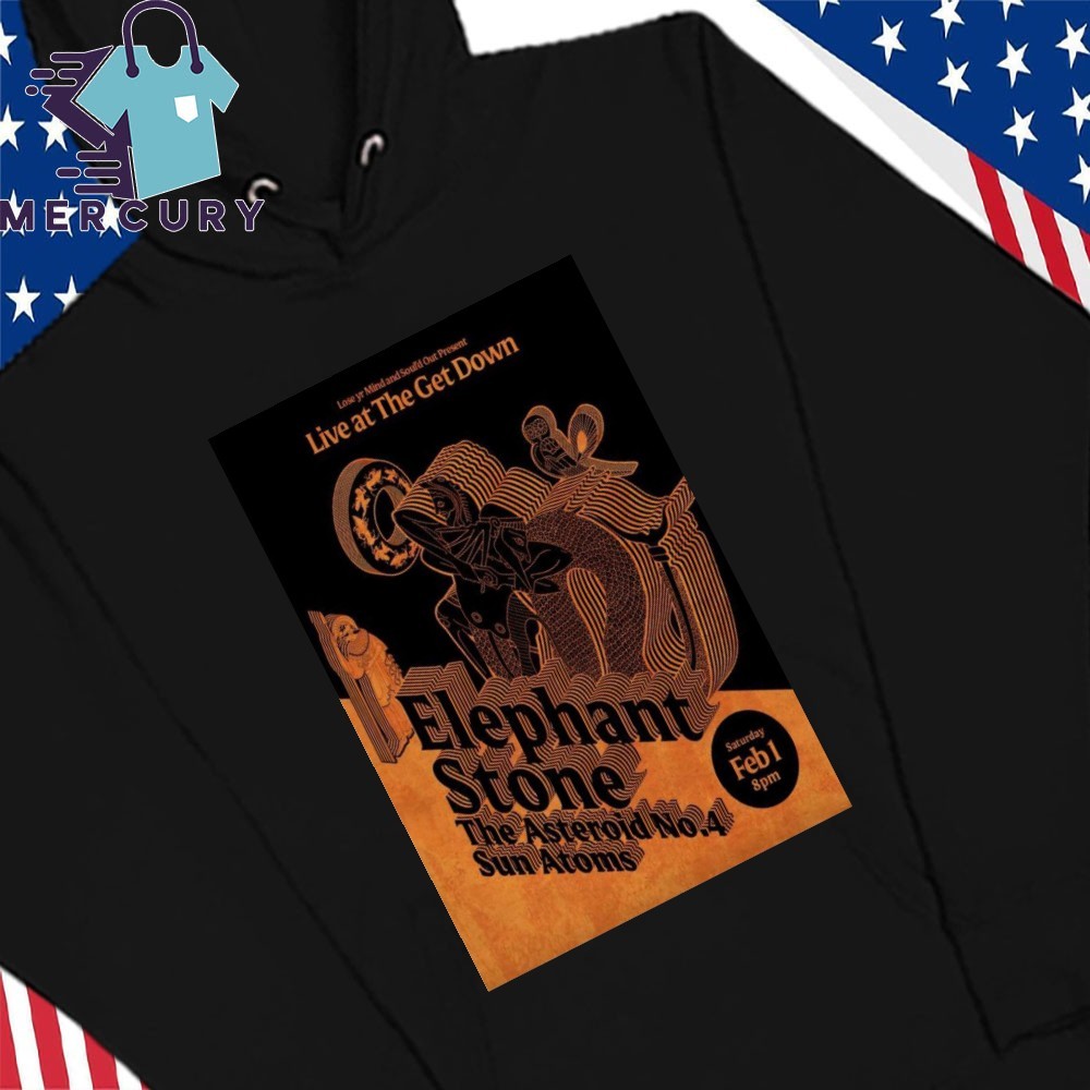 Elephant Stone Feb 1 2025 The Get Down Music Venue, Elephant Stone Feb Hoodies