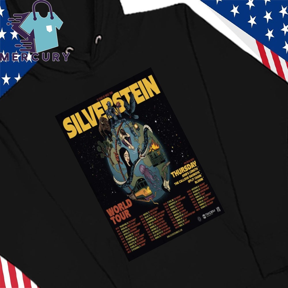Silverstein World Tour 25 Years Of Noise 2025, Silverstein World Tour Hoodies