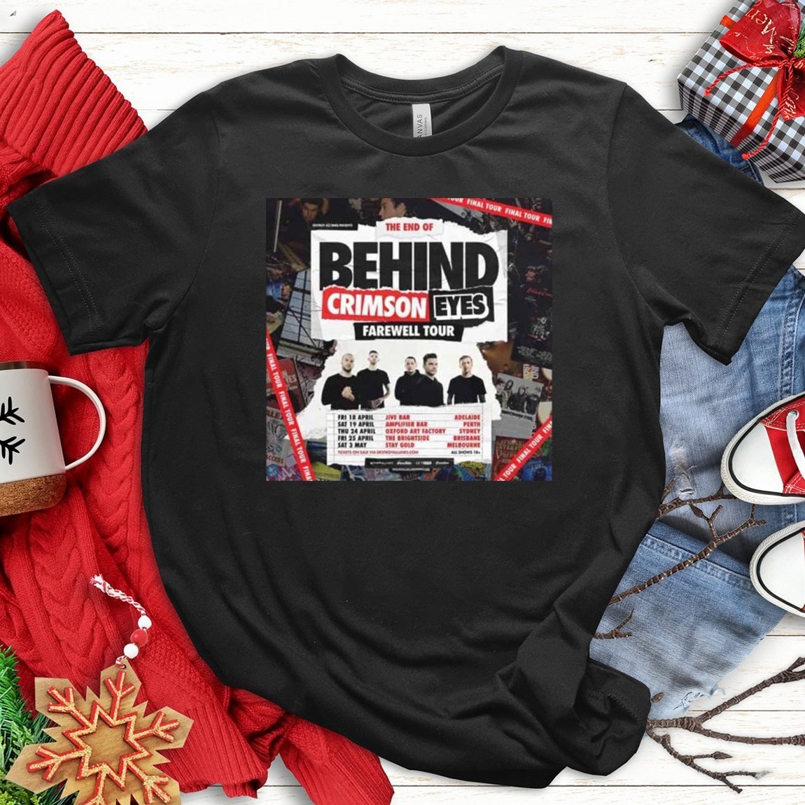 Official Behind Crimson Eyes Farewell Tour 2025, Behind Crimson T-Shirts