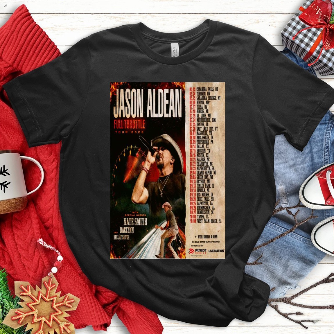 Official Jason Aldean Full Throttle Tour 2025, Jason Aldean T-Shirts