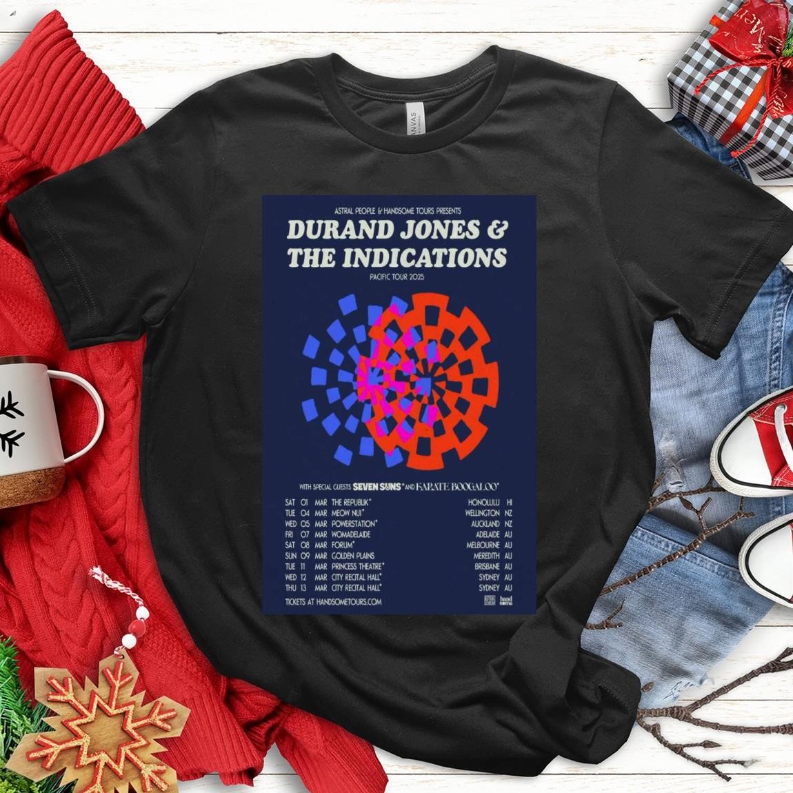 Official Durand Jones & The Indications Pacific Tour 2025, Durand Jones T-Shirts