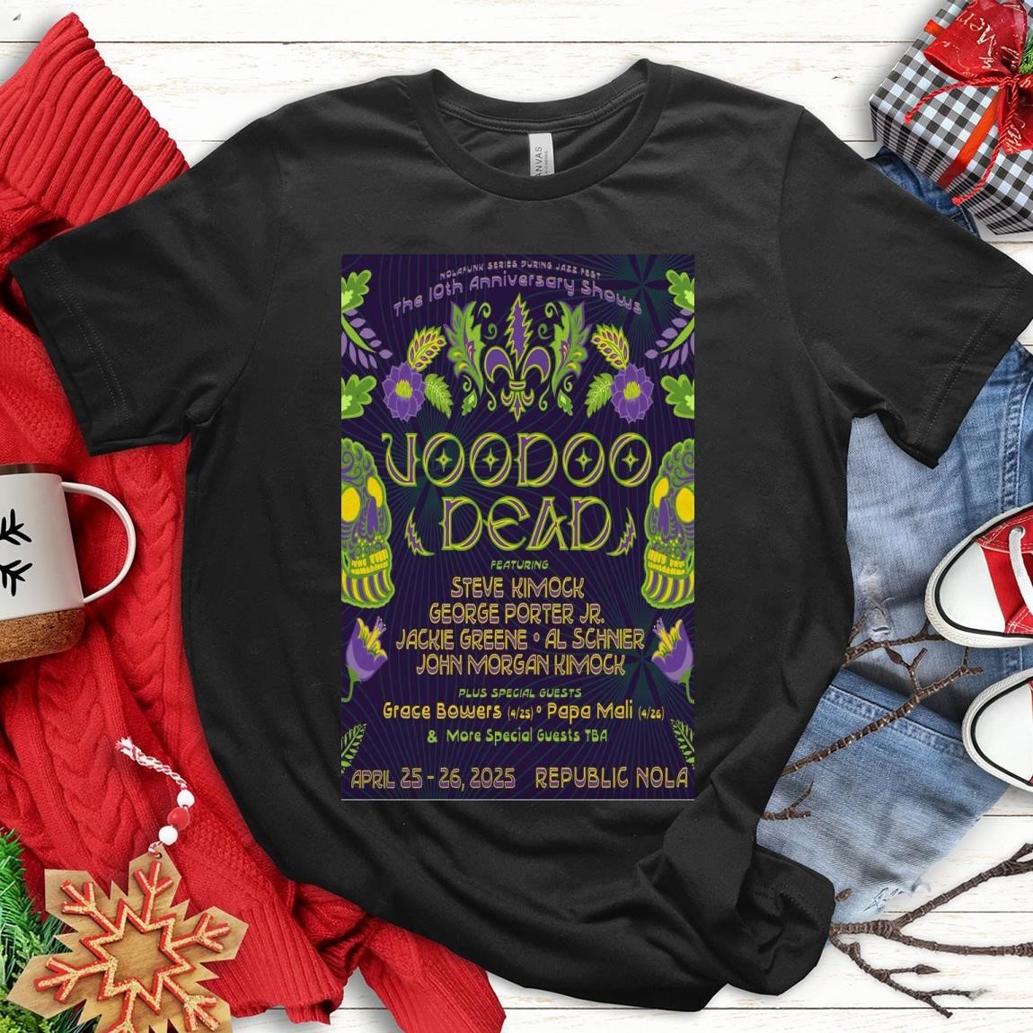 Official Tour 2025 Voodoo Dead Republic NOLA New Orleans LA, Voodoo Dead T-Shirts