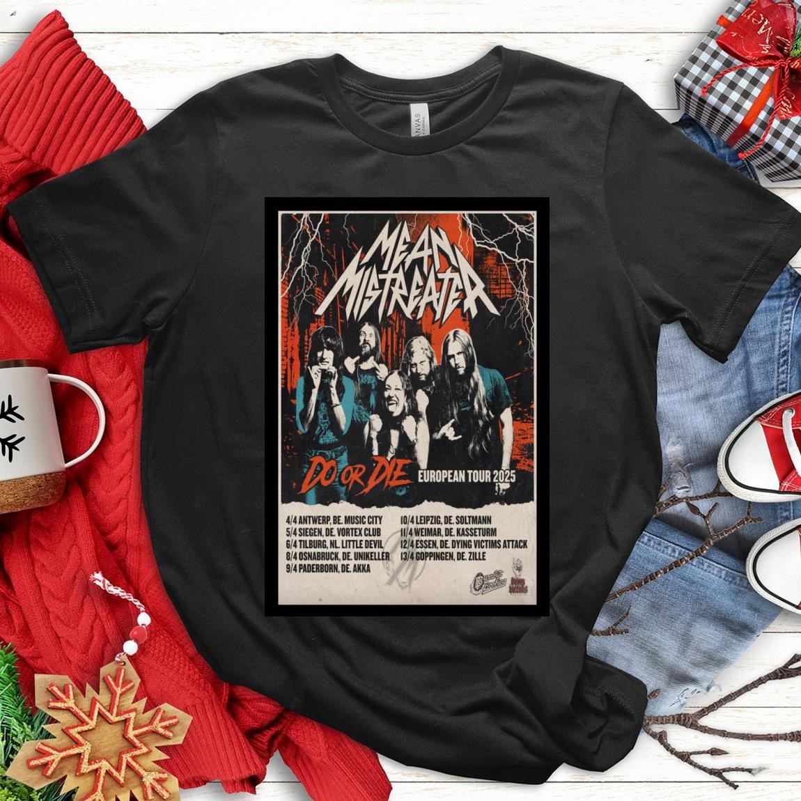 Official Mean Mistreater European Tour 2025, Mean Mistreater T-Shirts