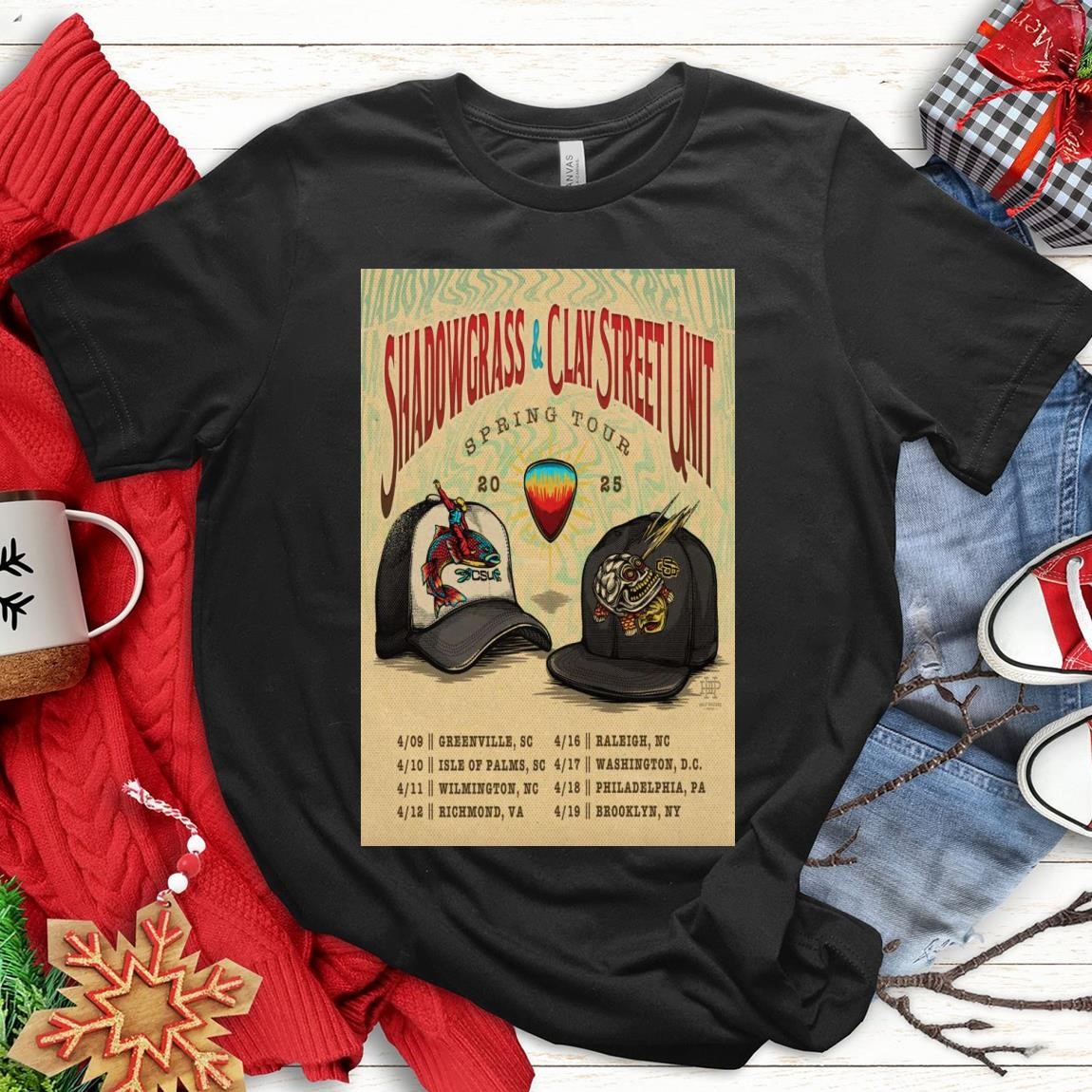 New Official Shadow Grass And Clay Street Unit Spring Tour 2025, Shadow Grass T-Shirts