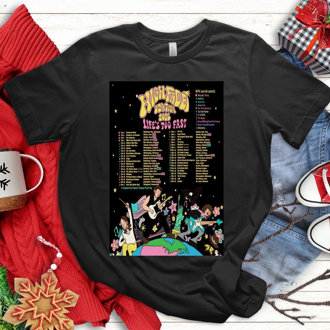 New Official High Fade Lifes Too Fast USA Tour 2025 tee, High Fade T-Shirts