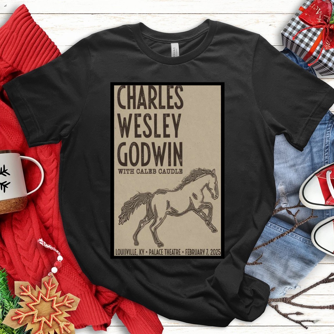 Original Charles Wesley Godwin Feb 7 2025 Tour, Original Charles Wesley T-Shirts