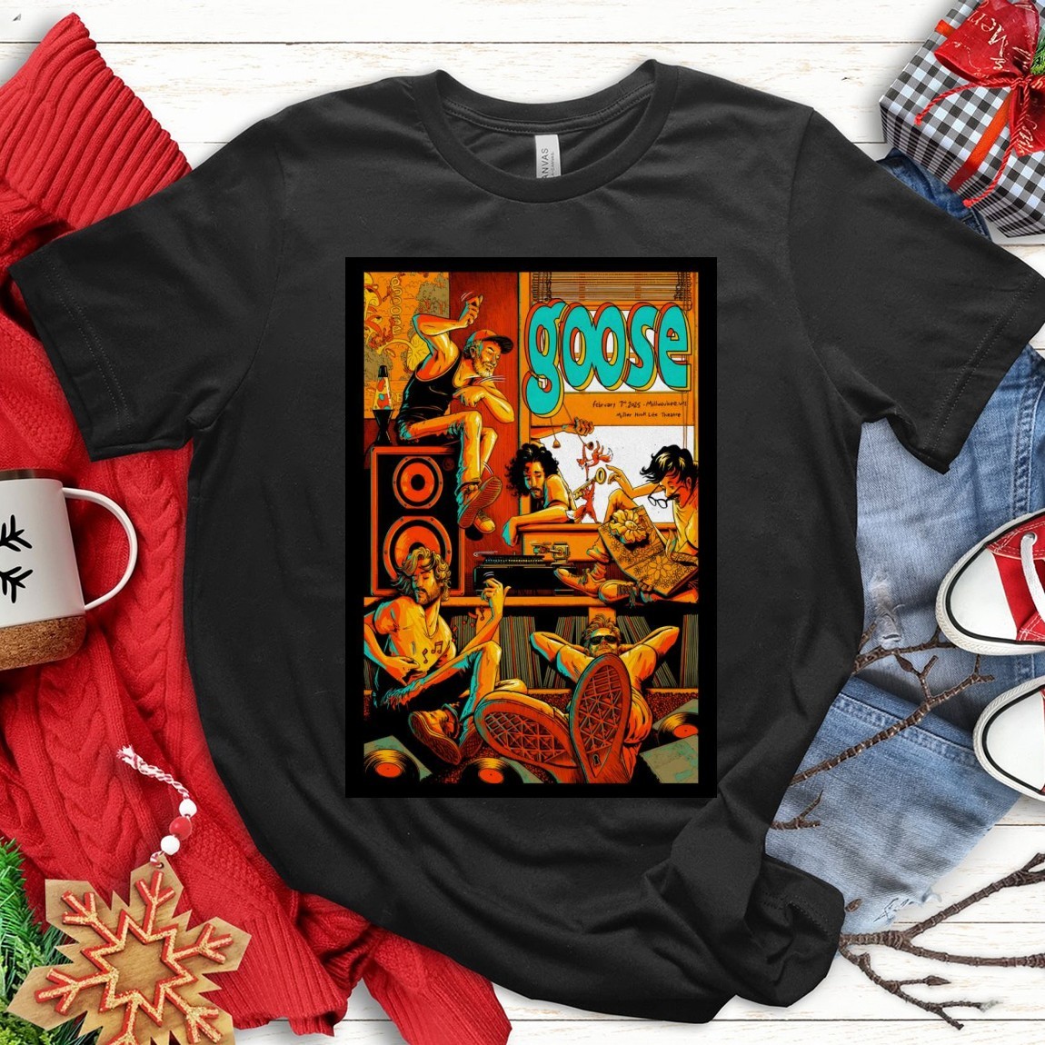 Official Goose Feb 2025 Miller High Life Theatre Milwaukee WI Tour, Goose T-Shirts