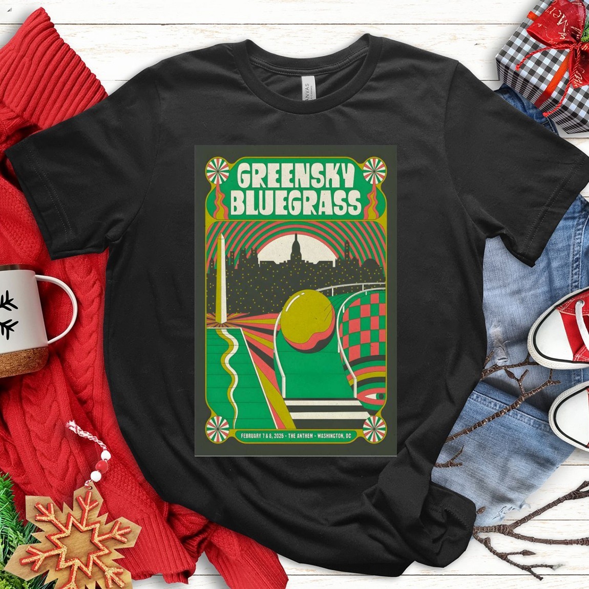 New Original Greensky Bluegrass February 2025, Original Greensky Bluegrass T-Shirts