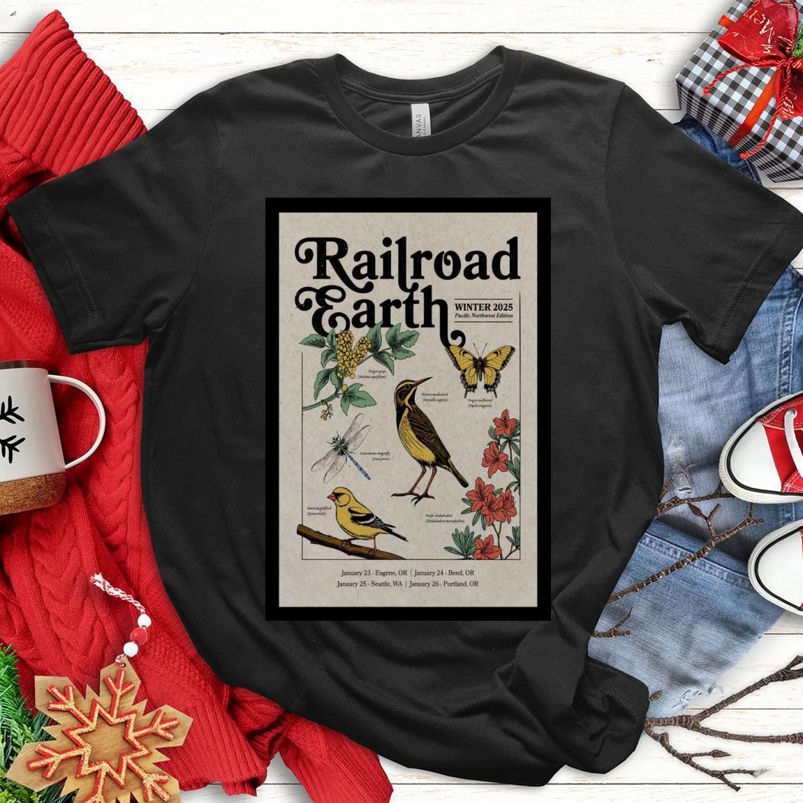 Official Railroad Earth 2025 Tour Winter, Railroad Earth T-Shirts