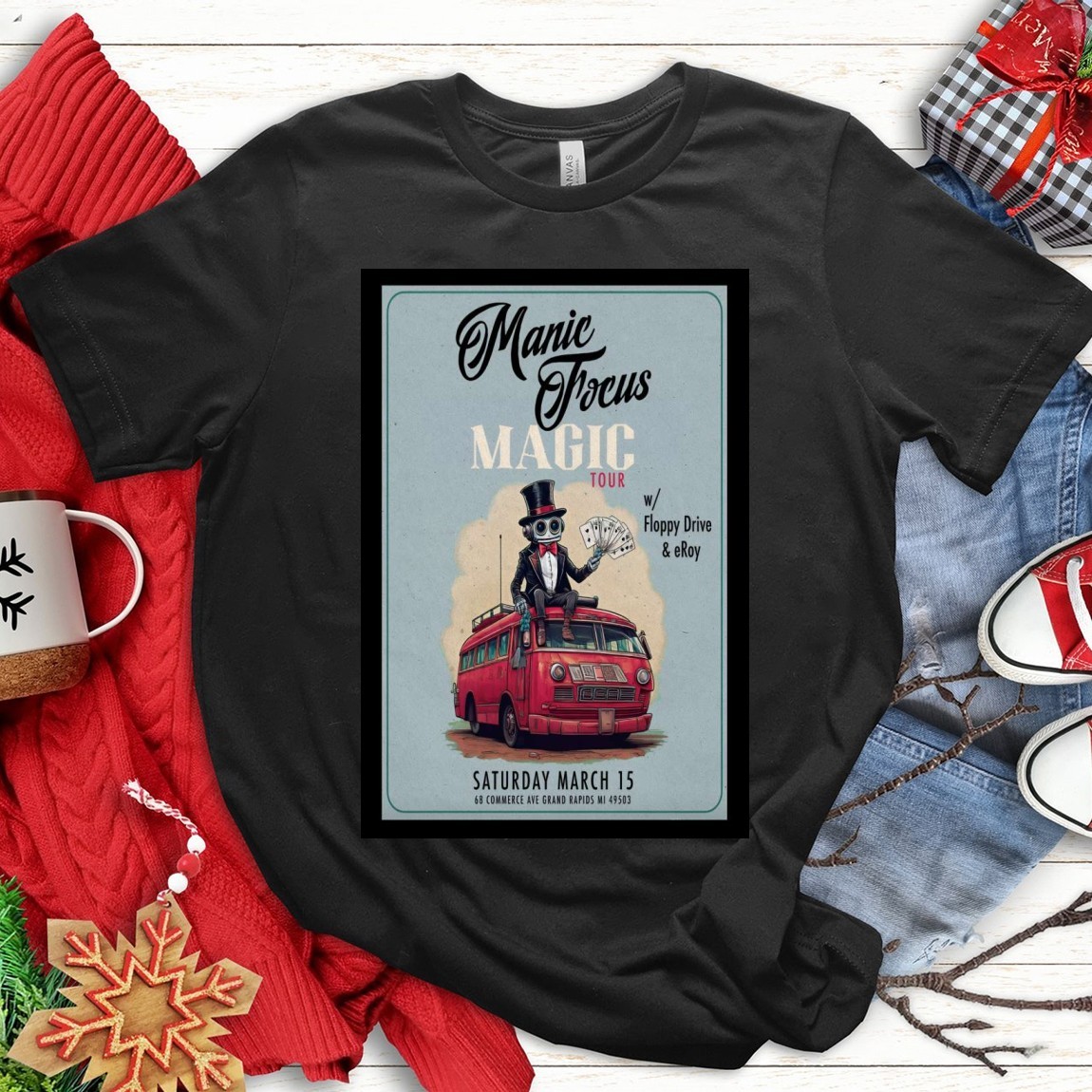 Official Manic Focus Magic Mar 15 2025 The Pyramid Scheme, Manic Focus T-Shirts