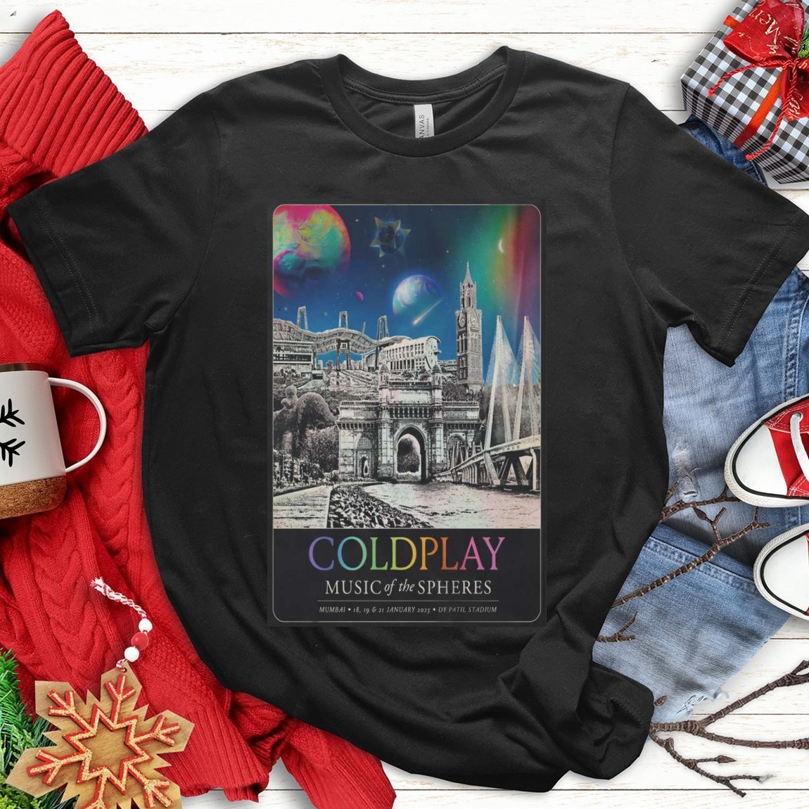 New Official Coldplay Mumbai January 2025 Music Tour, Coldplay Mumbai T-Shirts
