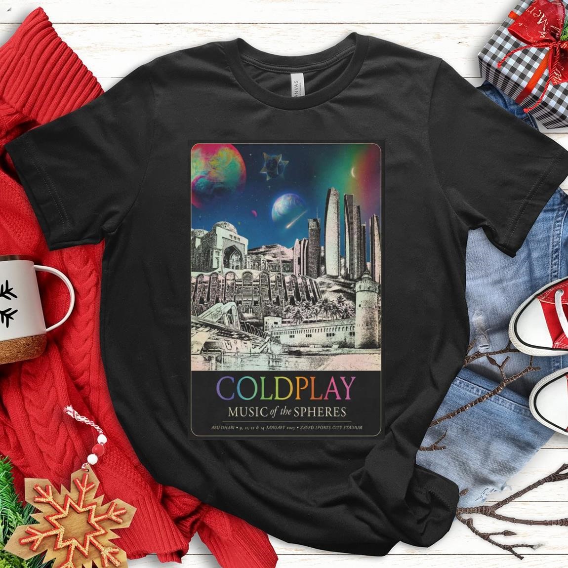 Official Coldplay Tour Abu Dhabi 2025, Coldplay T-Shirts