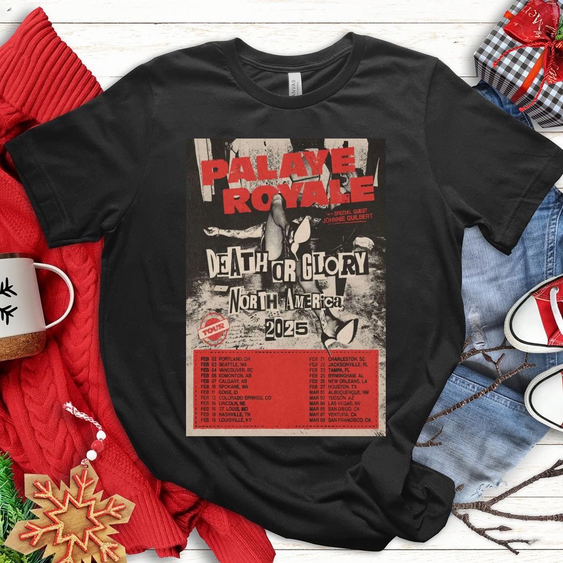 Official The Band Palaye Royale 2025 Death Or Glory World Tour, The Band T-Shirts