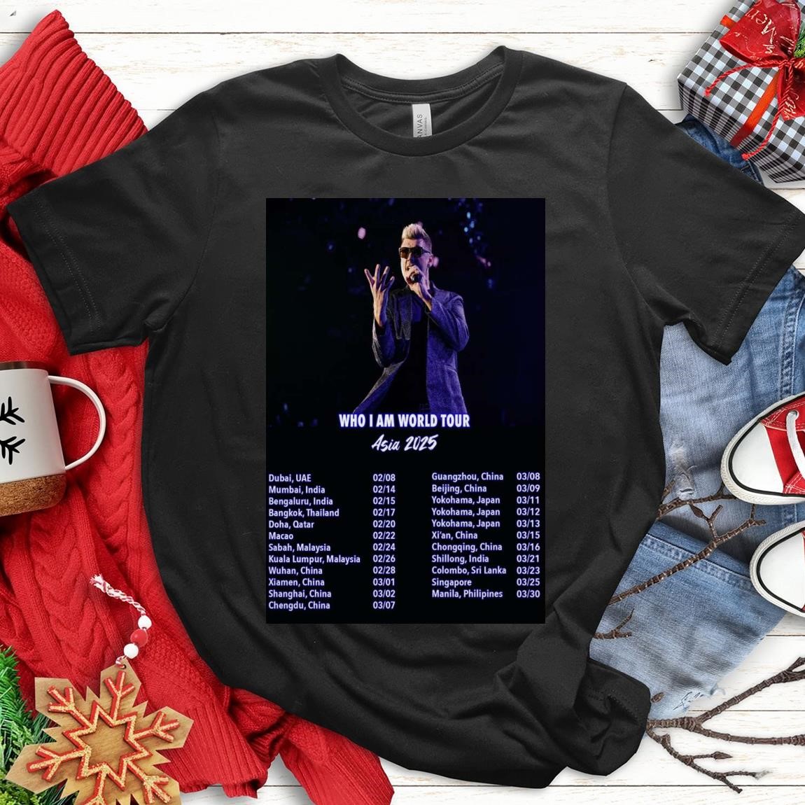 Official Nick Carter Who I Am World Tour Asia 2025, Nick Carter T-Shirts