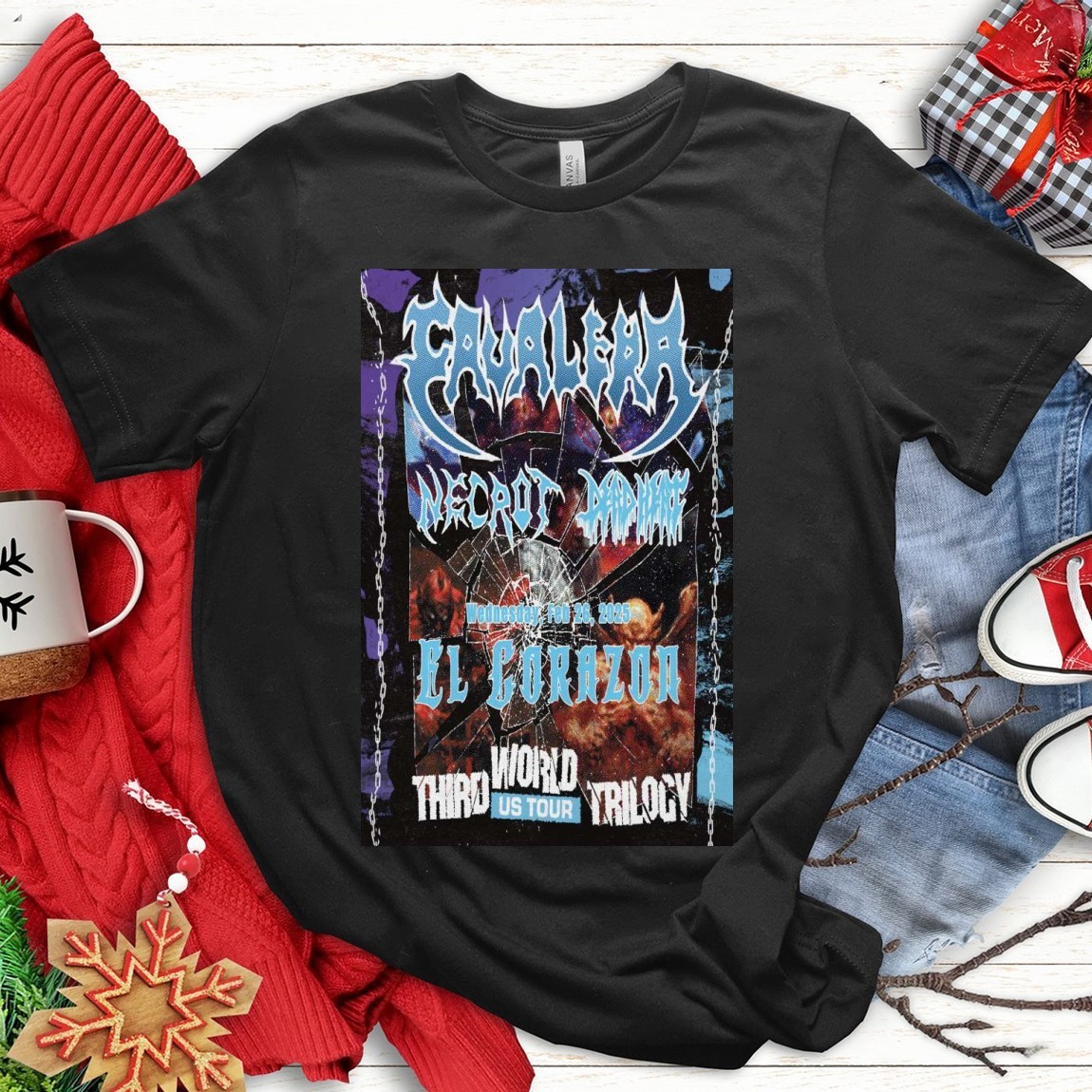 Cavalera At El Corazon In Seattle WA On February 26 2025 Tour, Cavalera At El T-Shirts