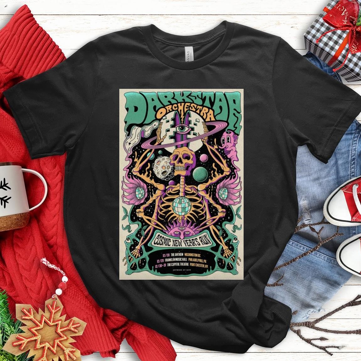 Official Dark Star Orchestra Cosmic New Years Run 2025 Tour, Dark Star T-Shirts