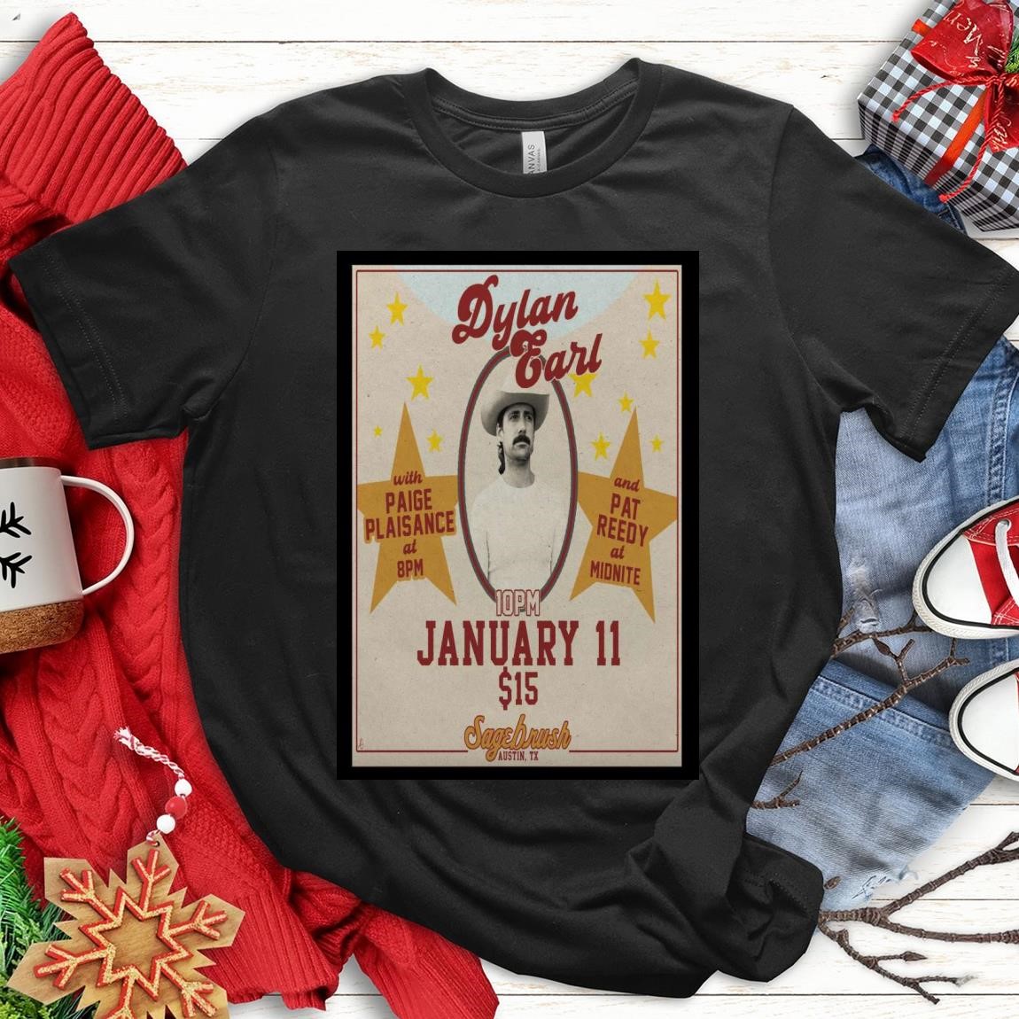 Official Jan 11 2025 Tour Dylan Earl Sagebrush in Austin TX s, Dylan Earl T-Shirts