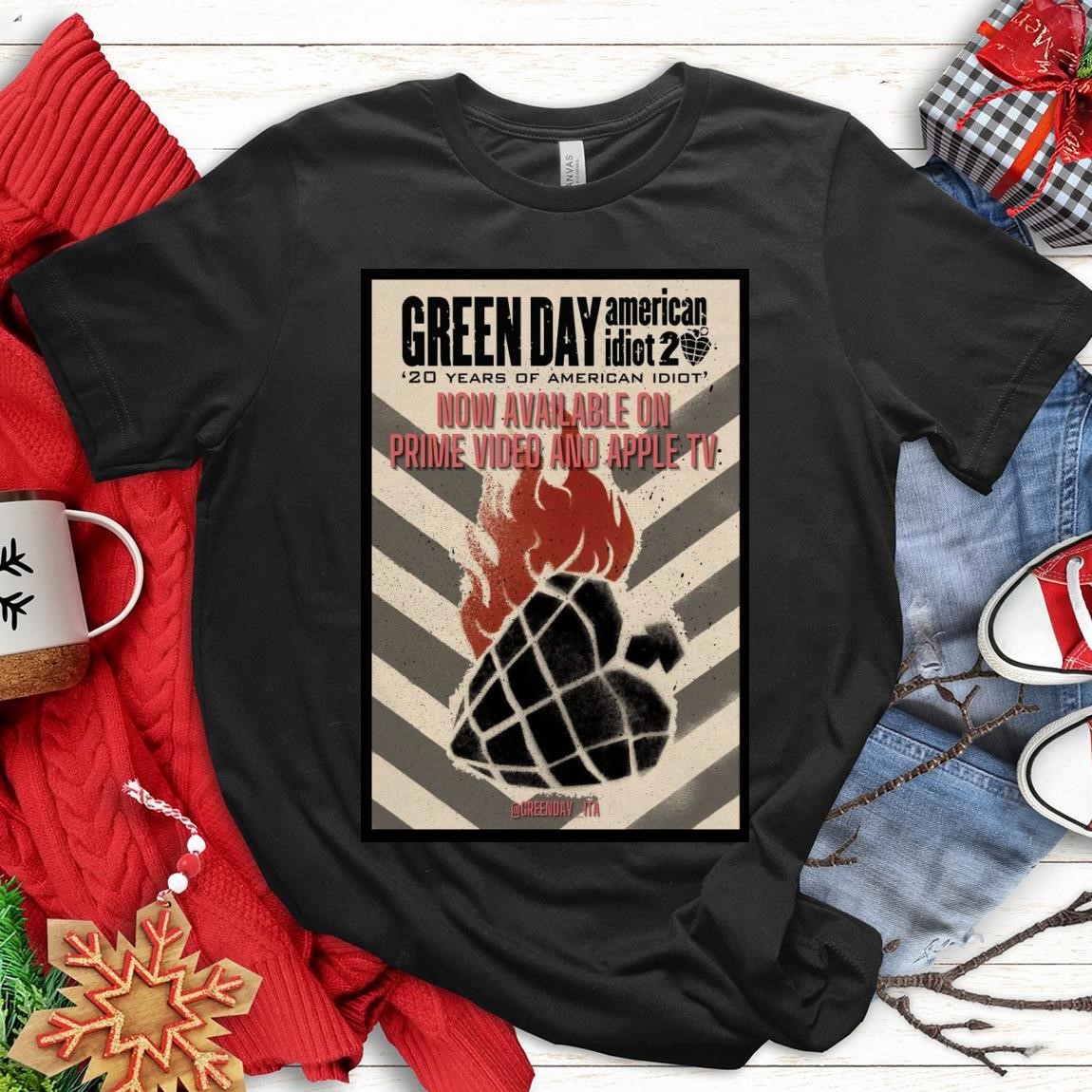 Official Green Day 20 Years Of American Idiot 2025 Tour, Green Day T-Shirts