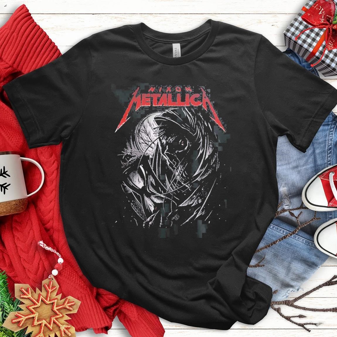 New Original Metallix Nixon Watch Heavy Metal Rock Tour, Original Metallica T-Shirts