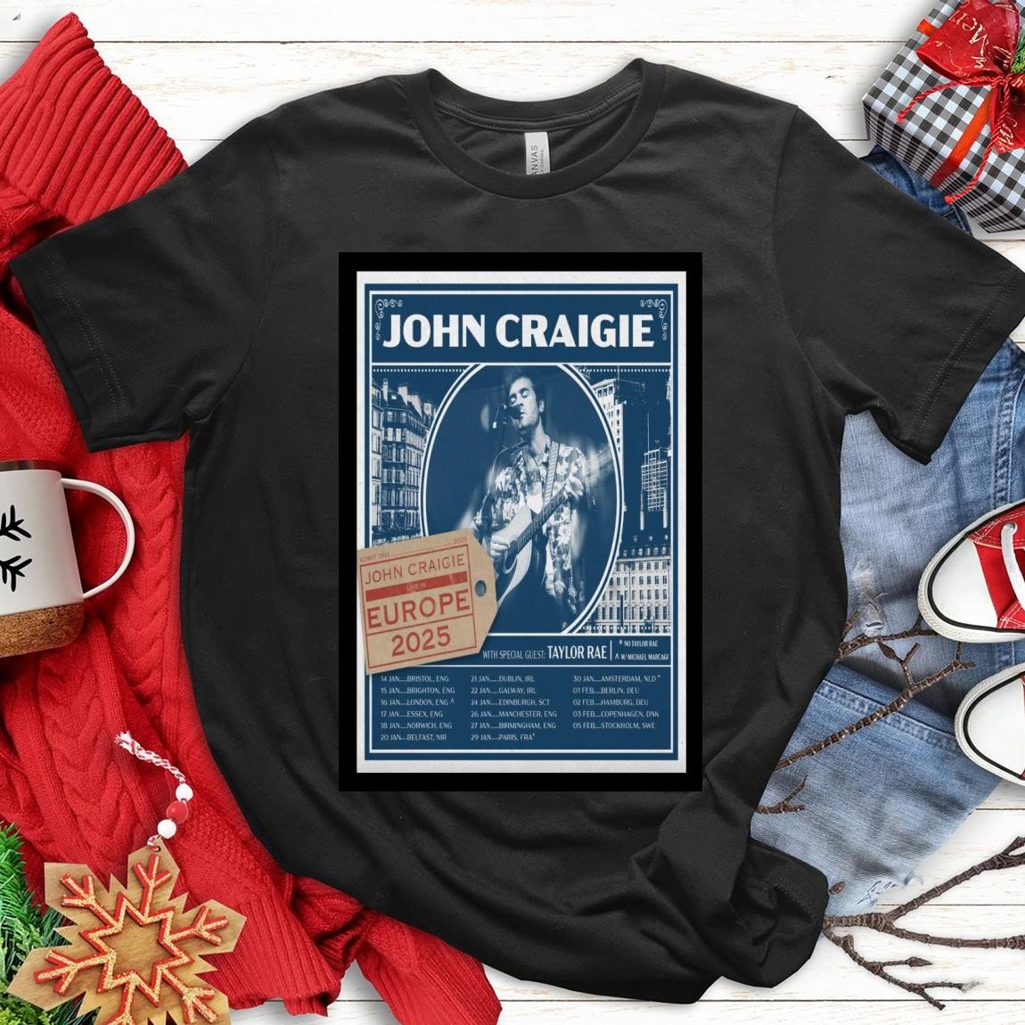 Official John Craigie Live In EU 2025hows, John Craigie T-Shirts