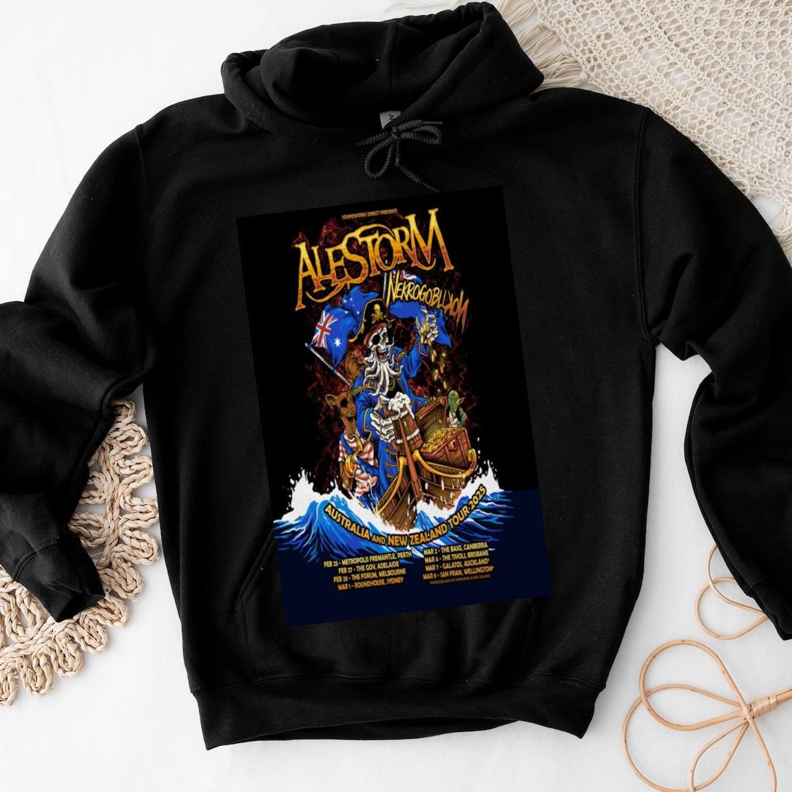 Official Alestorm And New Zealand Tour 2025, Alestorm Australia Hoodies