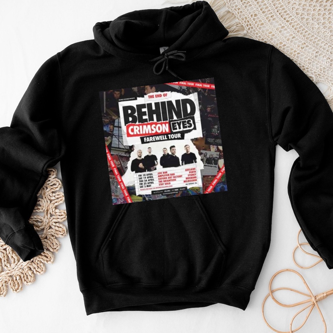 Official Behind Crimson Eyes Farewell Tour 2025, Behind Crimson Hoodies