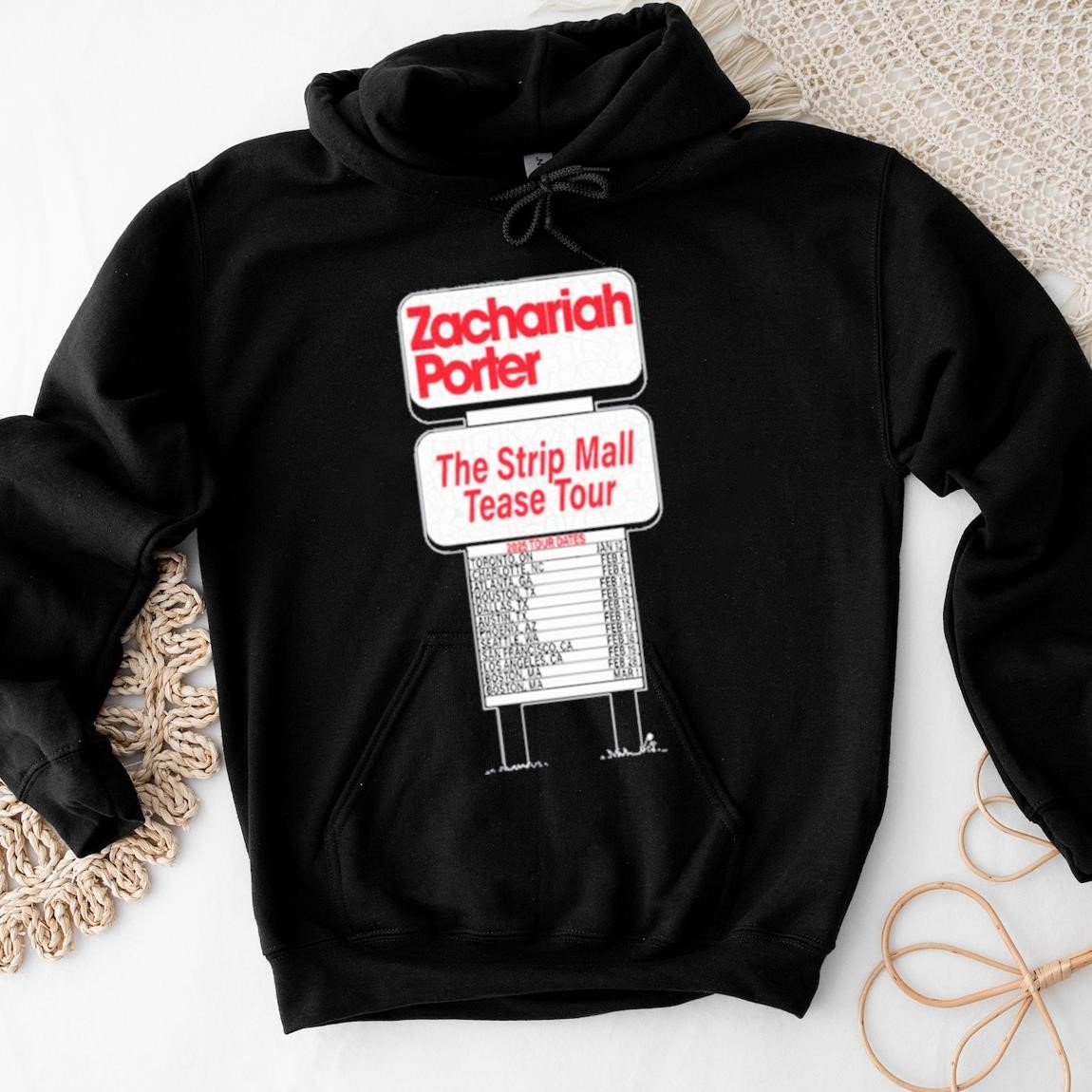 Official Zachariah Porter The Strip Mall Tease Tour 2025, Zachariah Porter Hoodies