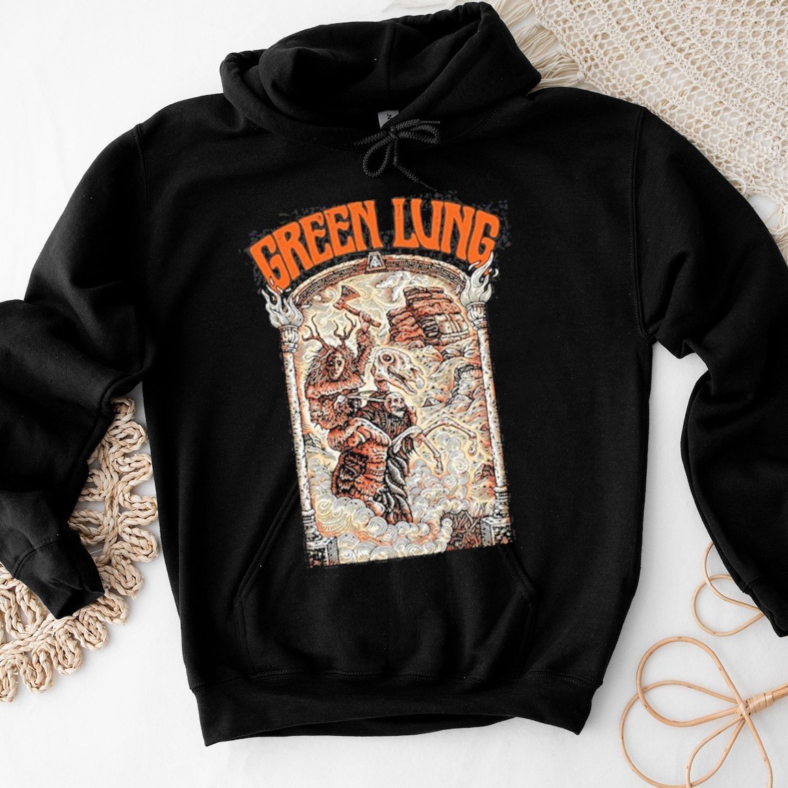 New Official Heathen Neverland Tour 2025 Green Lung, Heathen Neverland Hoodies
